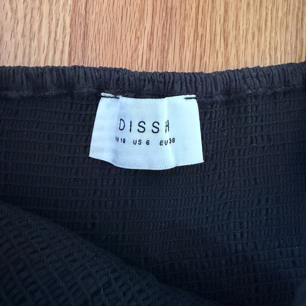 DISSH Milano Black Cotton Midi Dress (6) - Picture 2 of 4